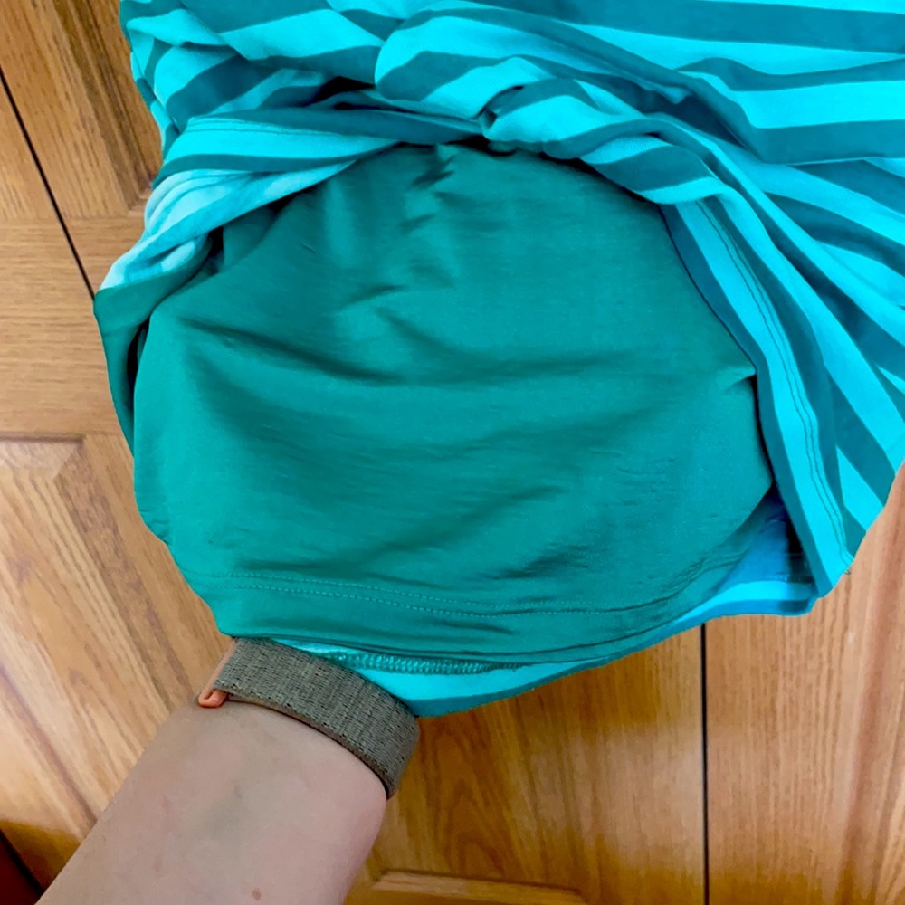 Teal striped midi dress - Picture 4 of 4